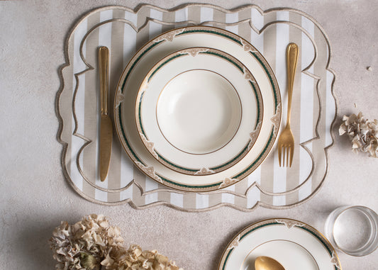 Beige Line Placemat - LEA Home Stories International