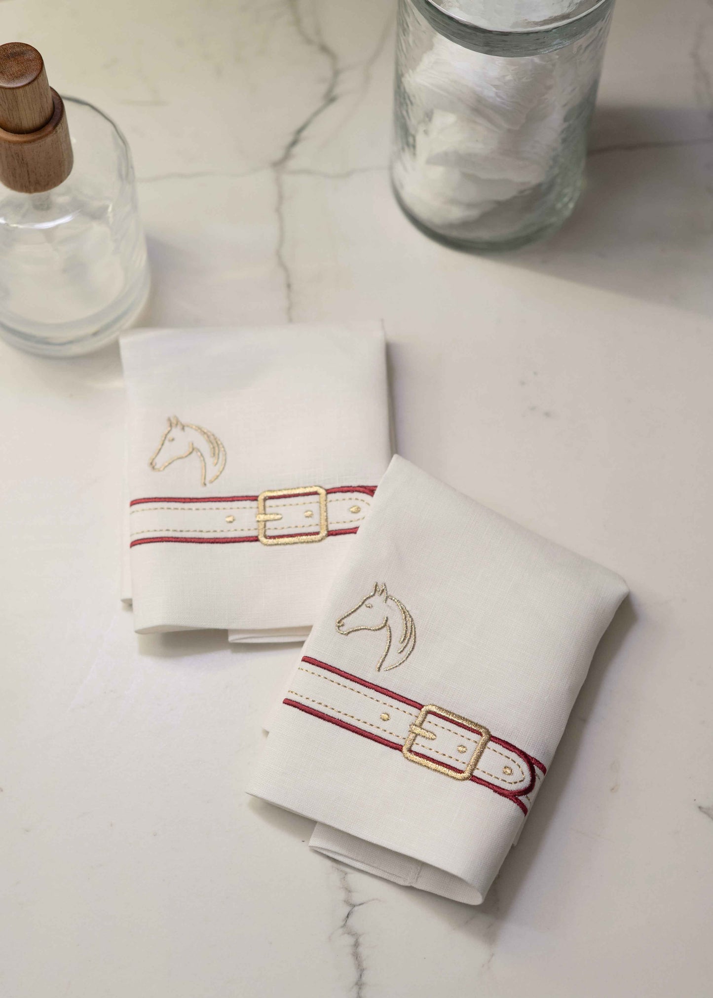 Cheval d'Or Pure Linen Hand Towel Set of 4