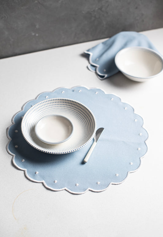 Blue Harmony Placemat and Napkin - LEA Home Stories International