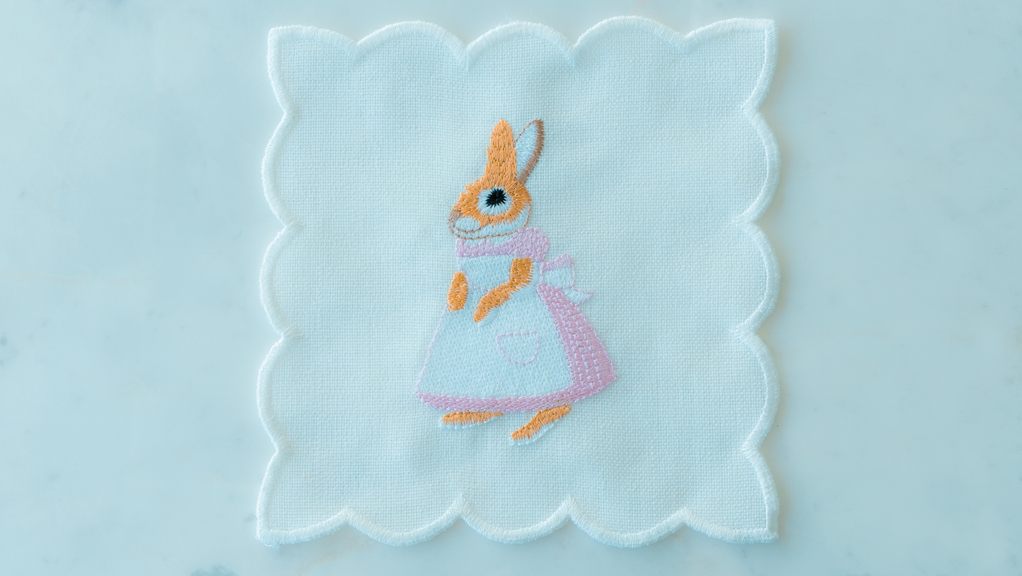 Pink Rabbit Coctail Napkin - LEA Home Stories International