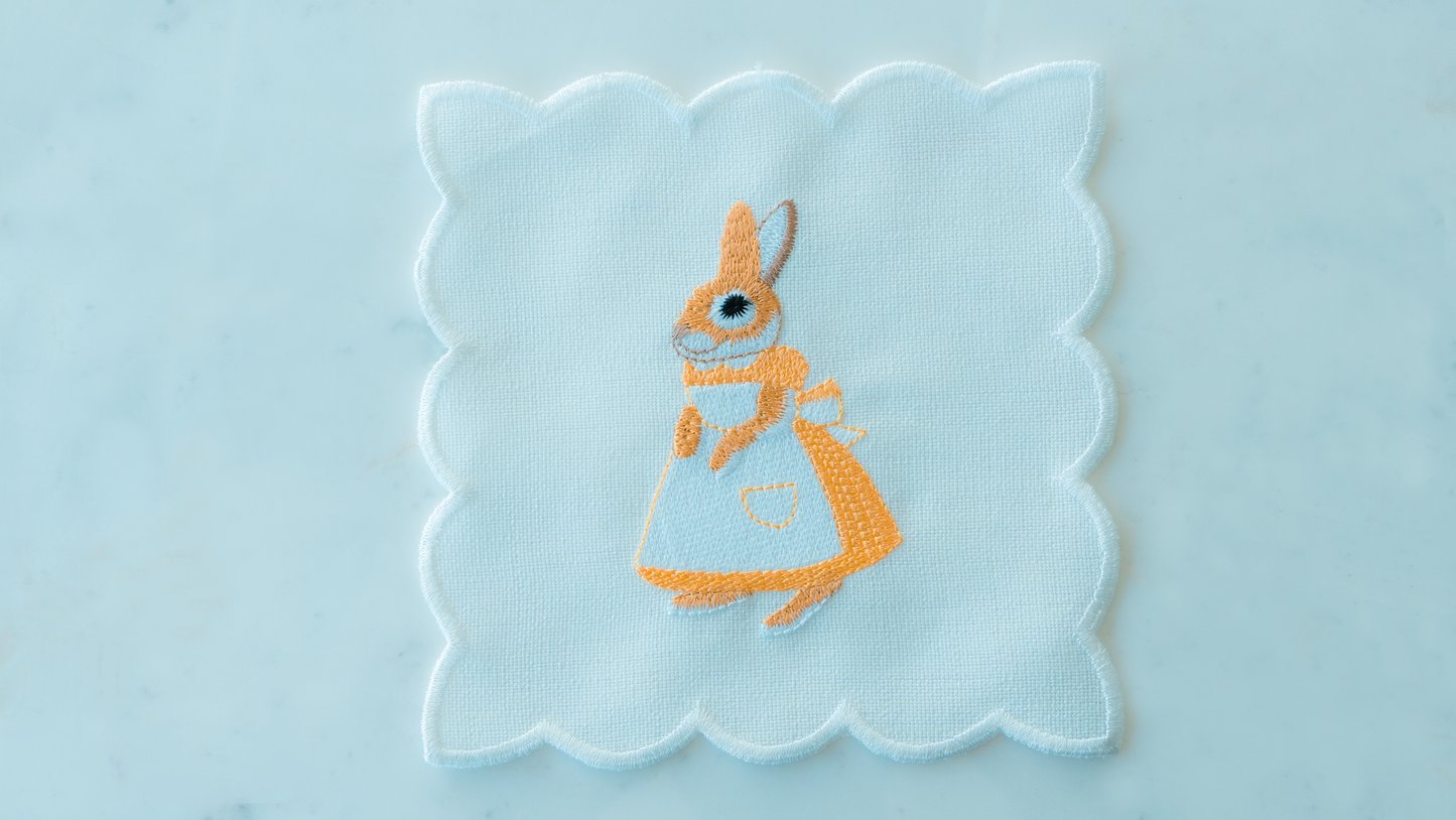 Yellow Rabbit Coctail Napkin - LEA Home Stories International