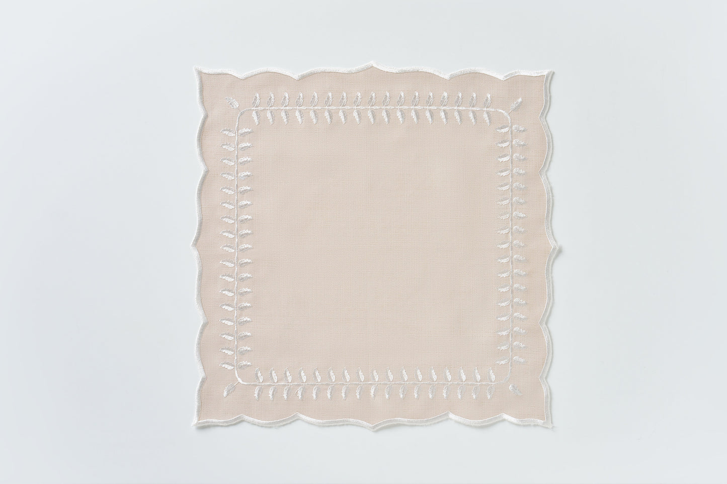 Leaf Beige Square Napkin - LEA Home Stories International