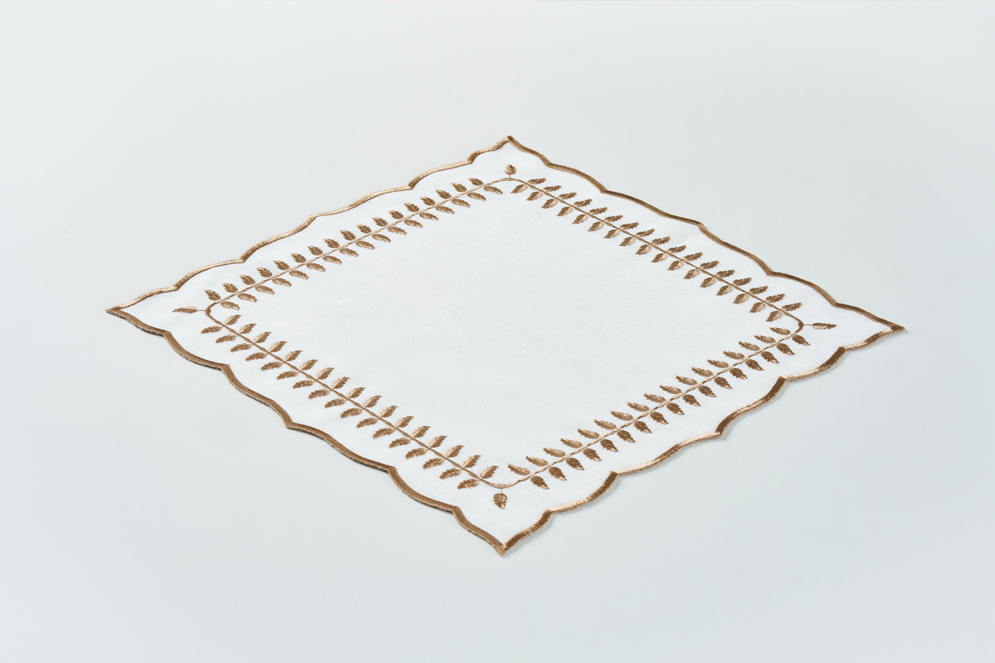 Leaf Brown Square Napkin - LEA Home Stories International