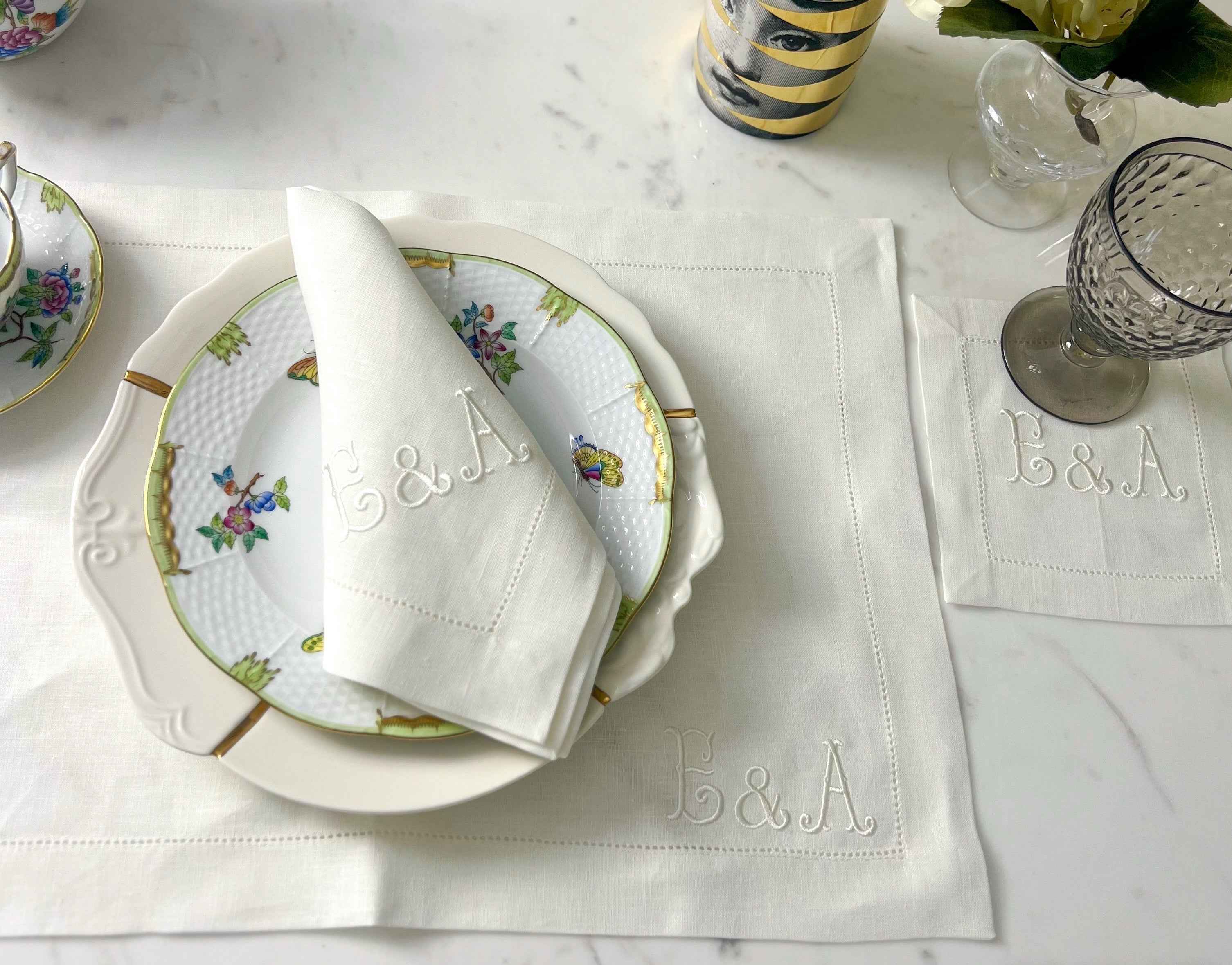 Custom Napkin With Initials