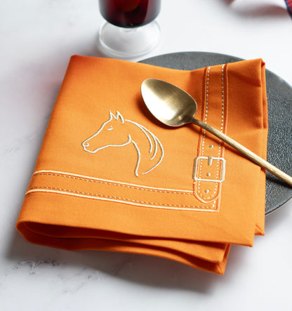 Cheval d'Or Orange Napkin Set of 2