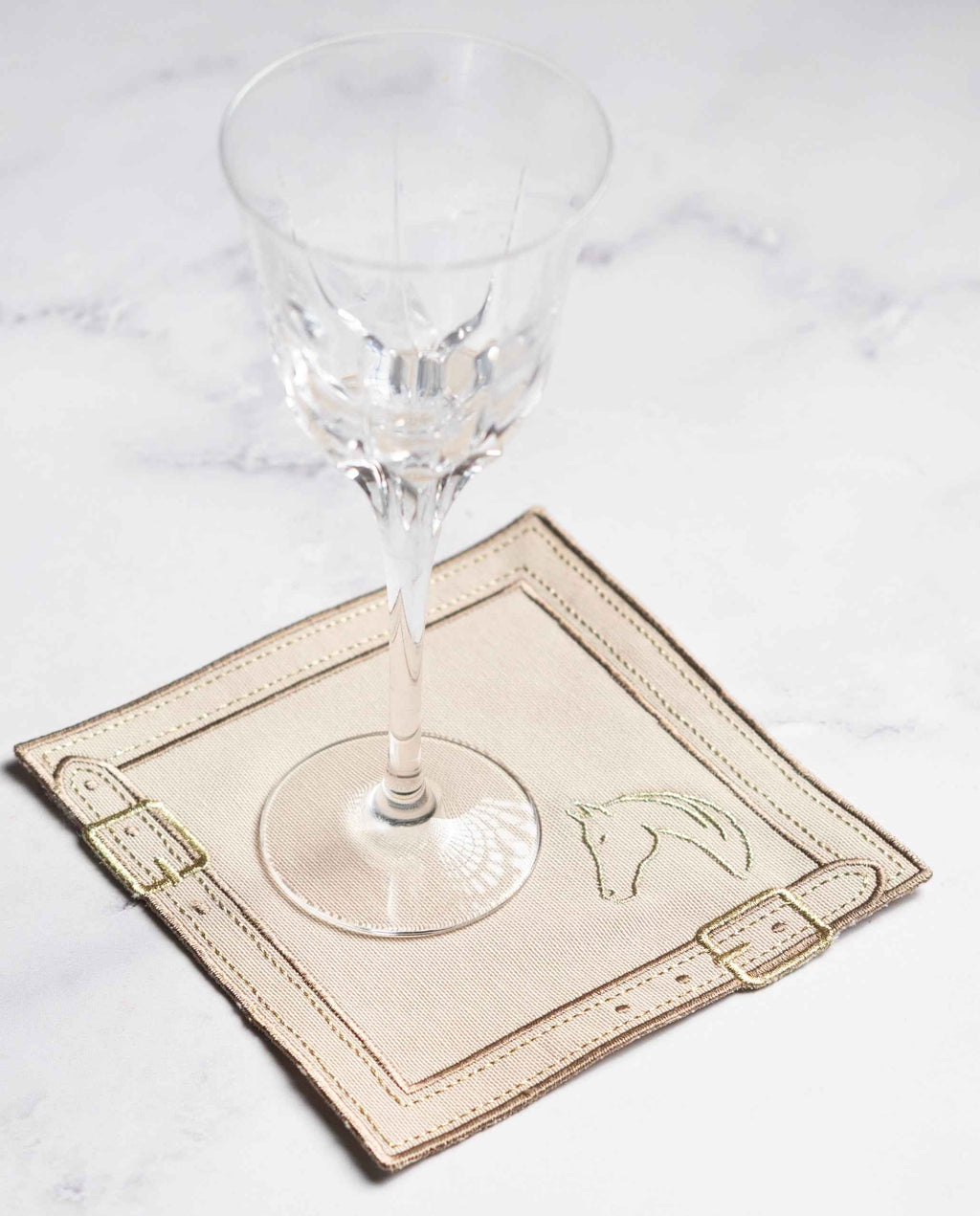 Cheval d'Or Beige Cocktail Napkin Set of 2