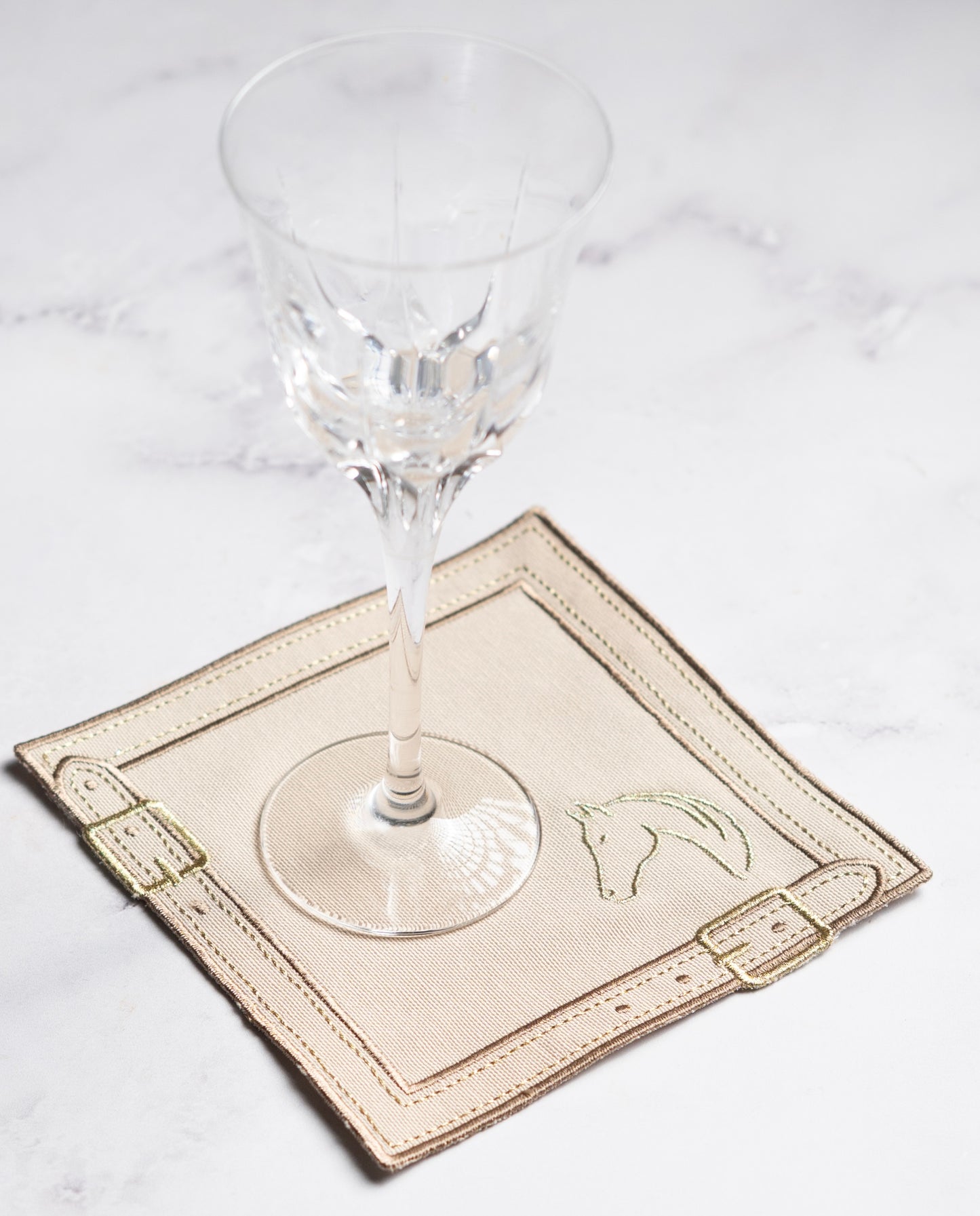 Cheval d'Or Beige Cocktail Napkin Set of 2