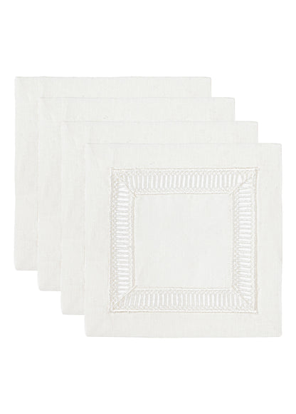 Pure Linen Midday Cocktail Napkin Set of 4
