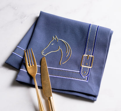 Cheval d'Or Navy Napkin Set of 2