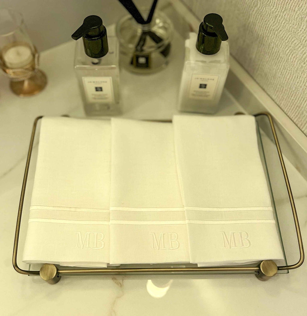Organic Pure Linen Hand Towel Set of 4