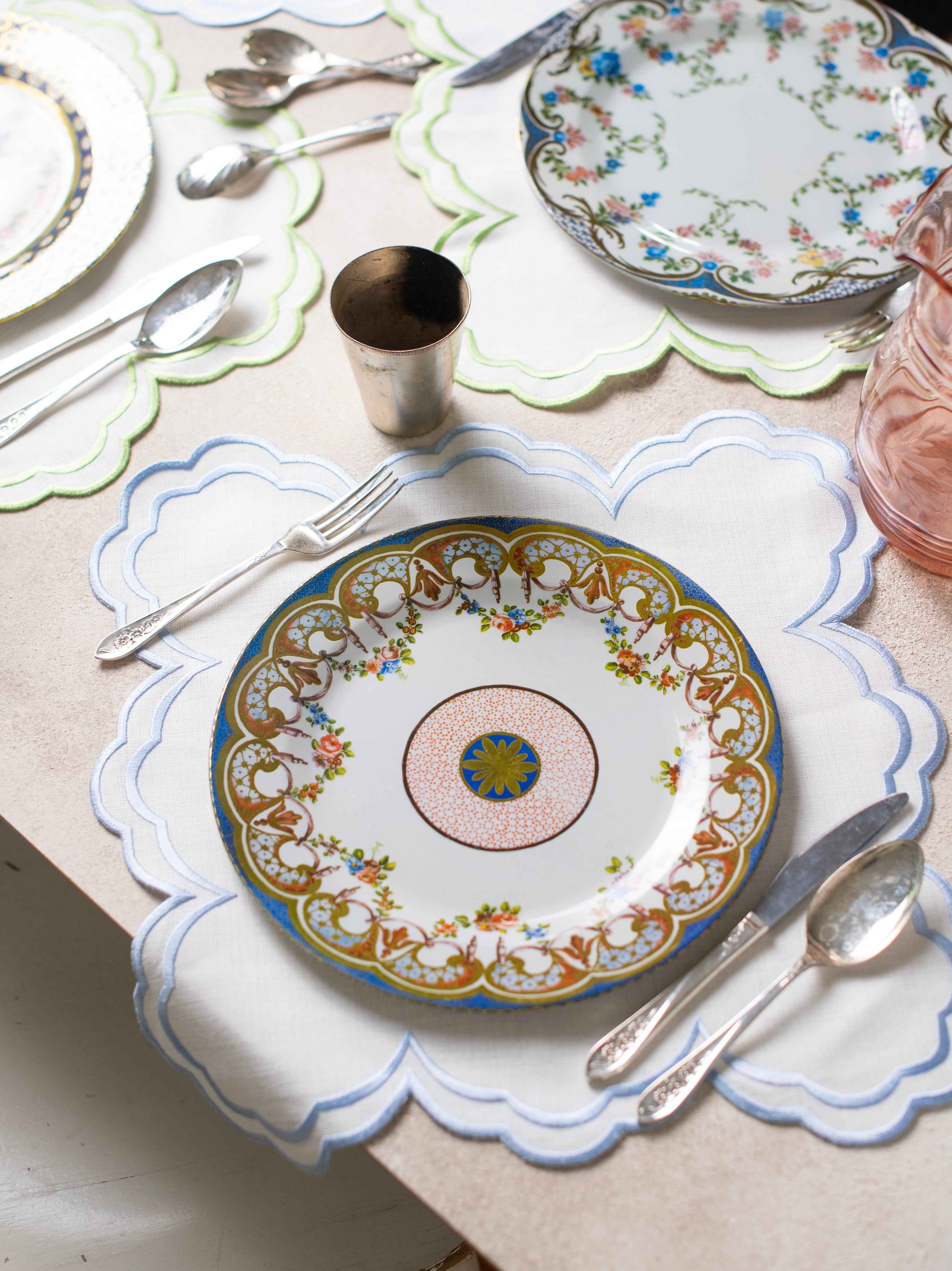 Blue Round Napkin