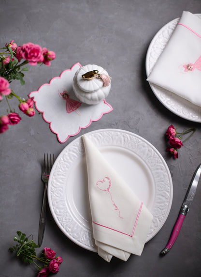 Pink Heart Napkin