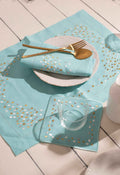 Pure Linen Turquoise Pebble Collection