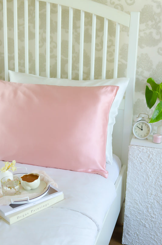 Rosy 100% Pure Mulberry Silk Pillowcase – Luxurious, Skin & Hair-Friendly