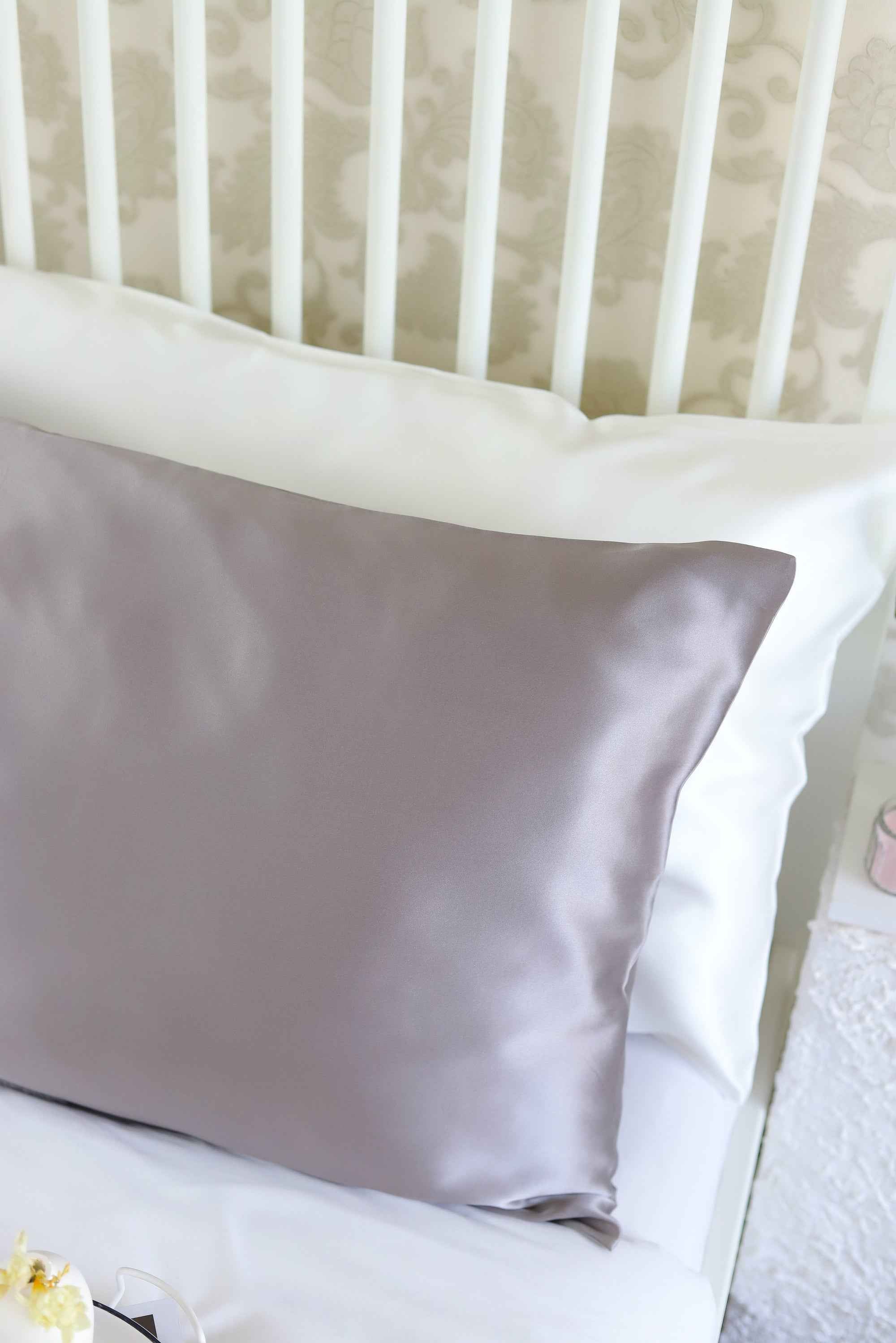 Silver 100% Pure Mulberry Silk Pillowcase – Luxurious, Skin & Hair-Friendly