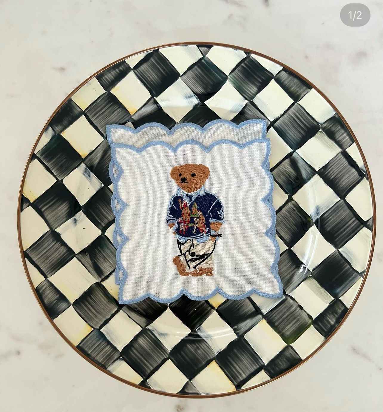 Teddy Bear Cocktail Napkin ( Set of 2)