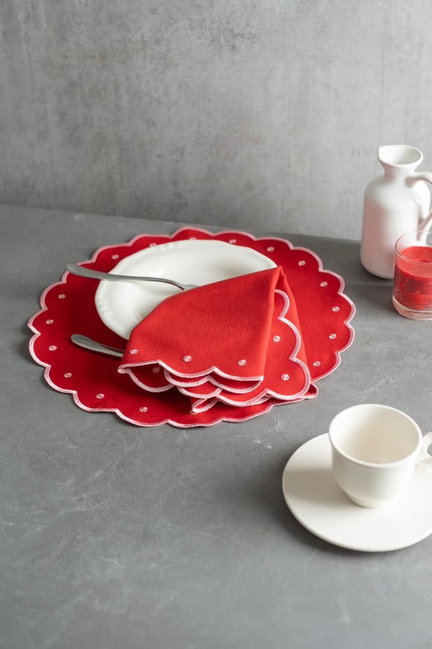 Rosy Radiance Placemat and Napkin