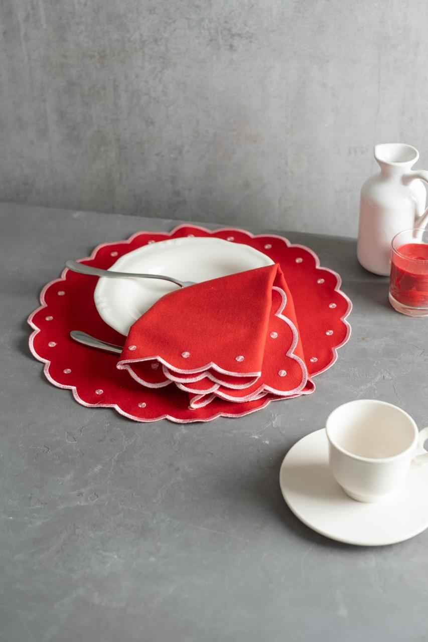 Rosy Radiance Placemat and Napkin