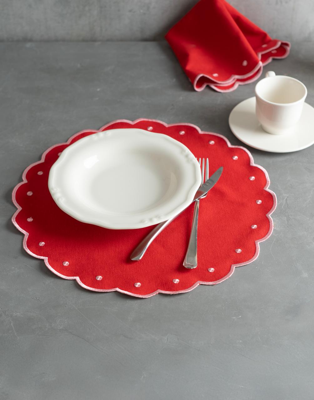 Rosy Radiance Placemat and Napkin