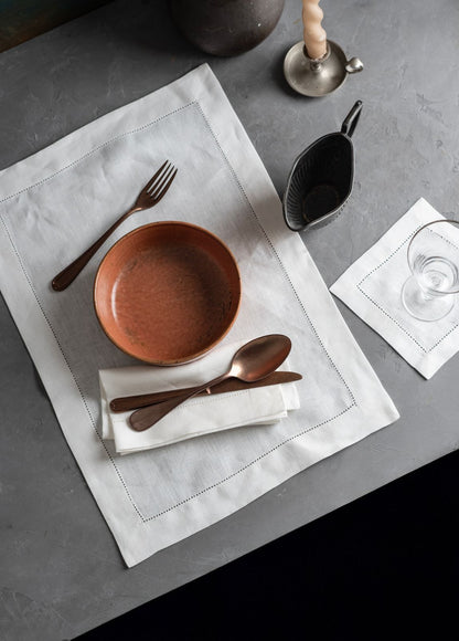 Dune Delight Pure Linen Collection  Set of 2 (2 Placemat , 2 Napkins, 2 cocktail napkins)