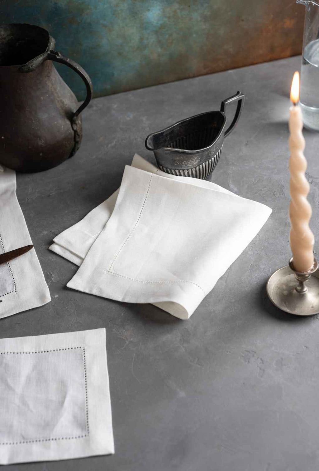Dune Delight Pure Linen Collection  Set of 2 (2 Placemat , 2 Napkins, 2 cocktail napkins)