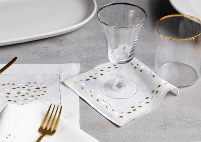 Pure Linen Pebble Coctail Napkin