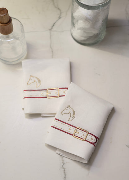 Cheval d'Or Pure Linen Hand Towel Set of 4