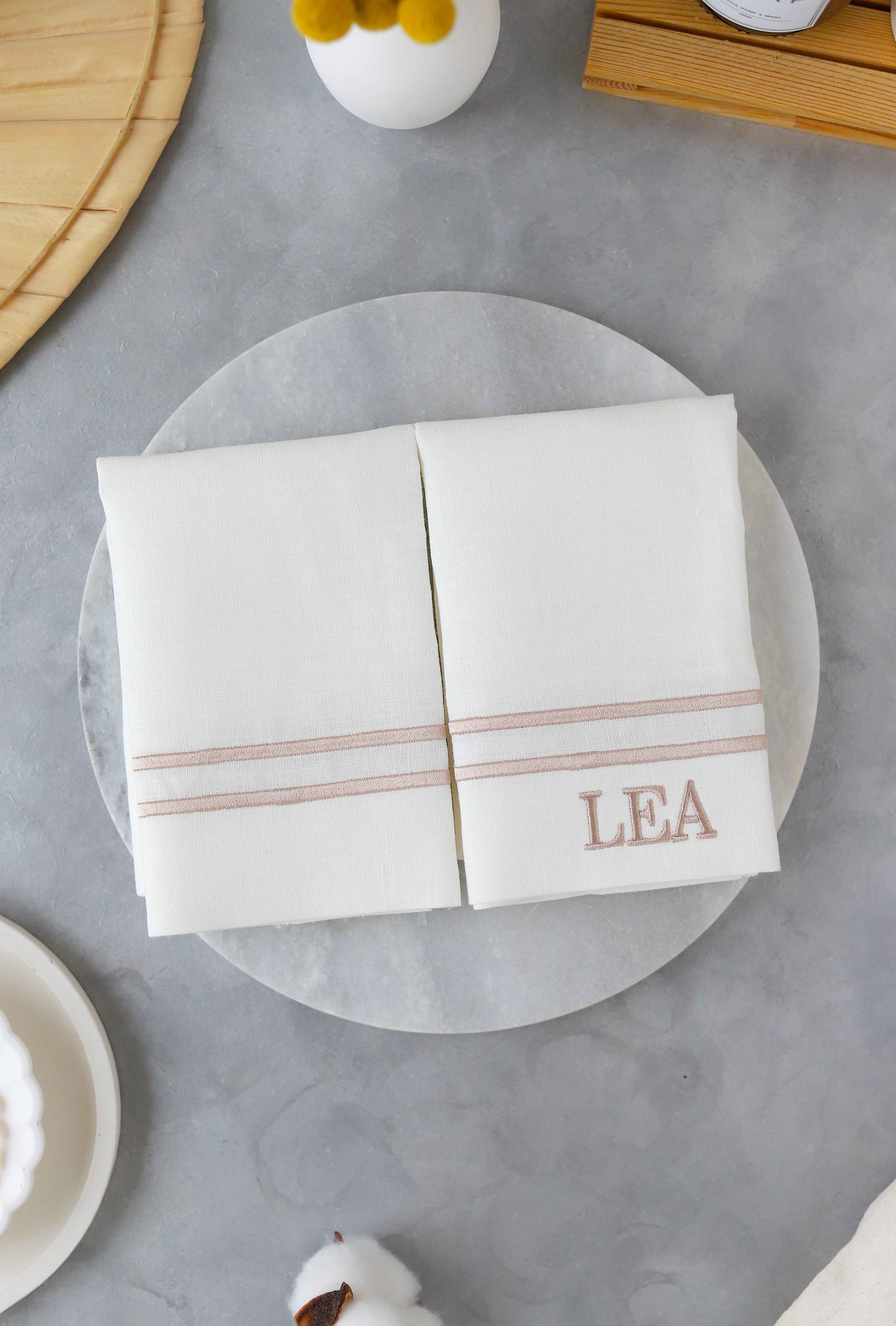 Organic Pure Linen Hand Towel Set of 4