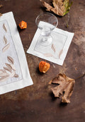 Pure Linen Leaf Cocktail Napkin
