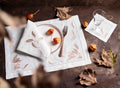 Pure Linen Leaf Collection  Set of 2 (2 Placemat , 2 Napkins, 2 cocktail napkins)