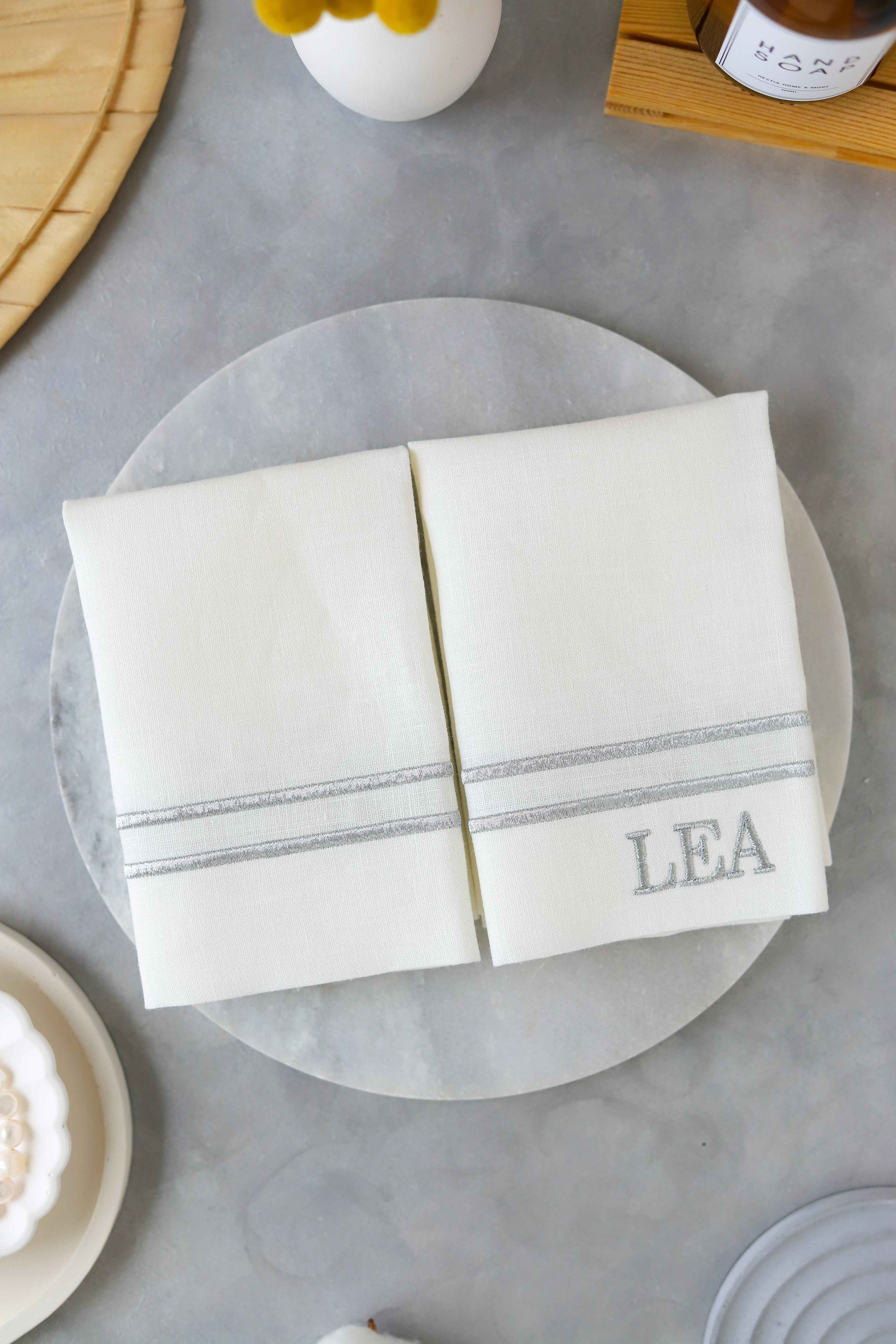 Organic Pure Linen Hand Towel Set of 4