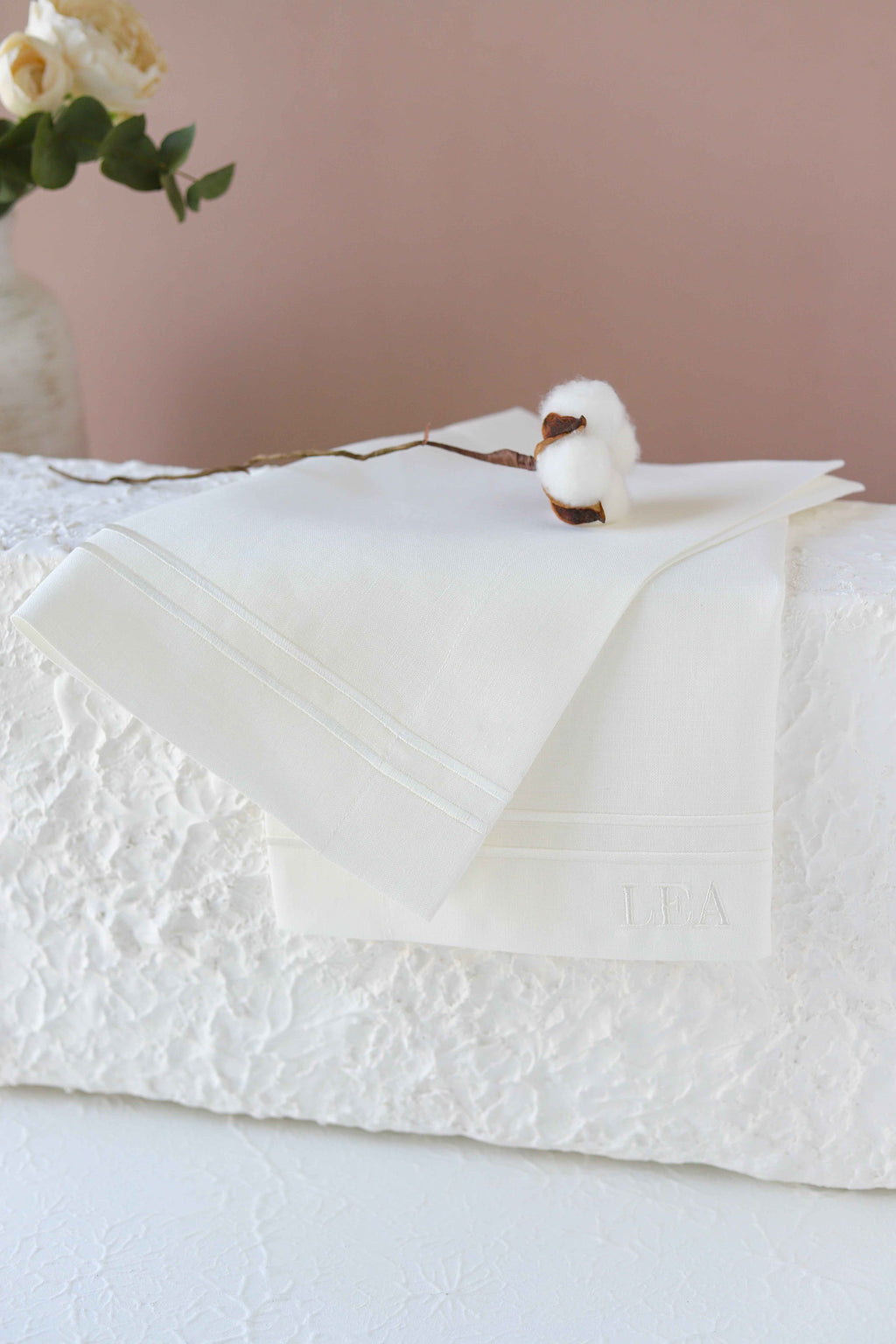 Organic Pure Linen Hand Towel Set of 4