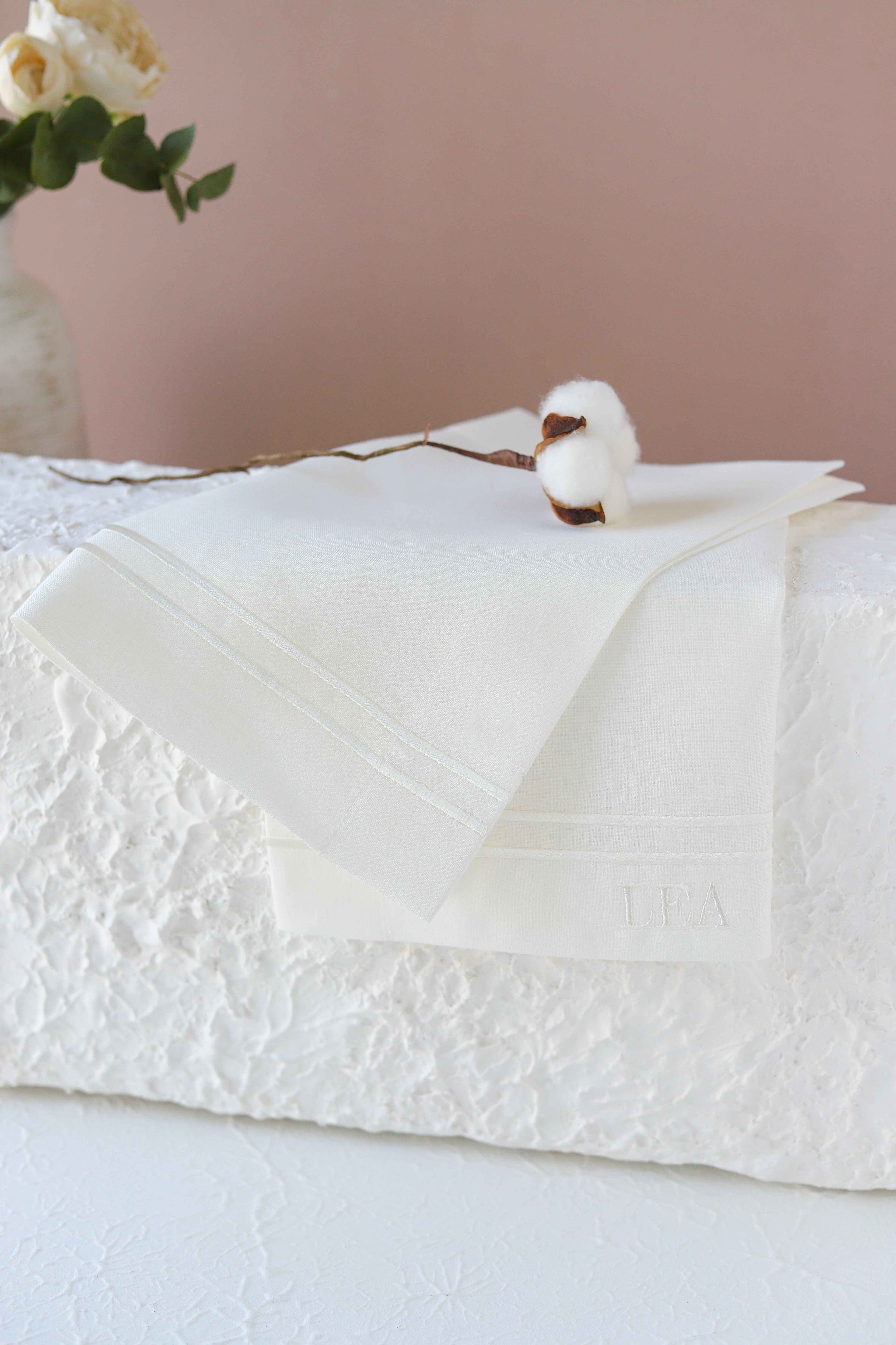 Organic Pure Linen Hand Towel Set of 4