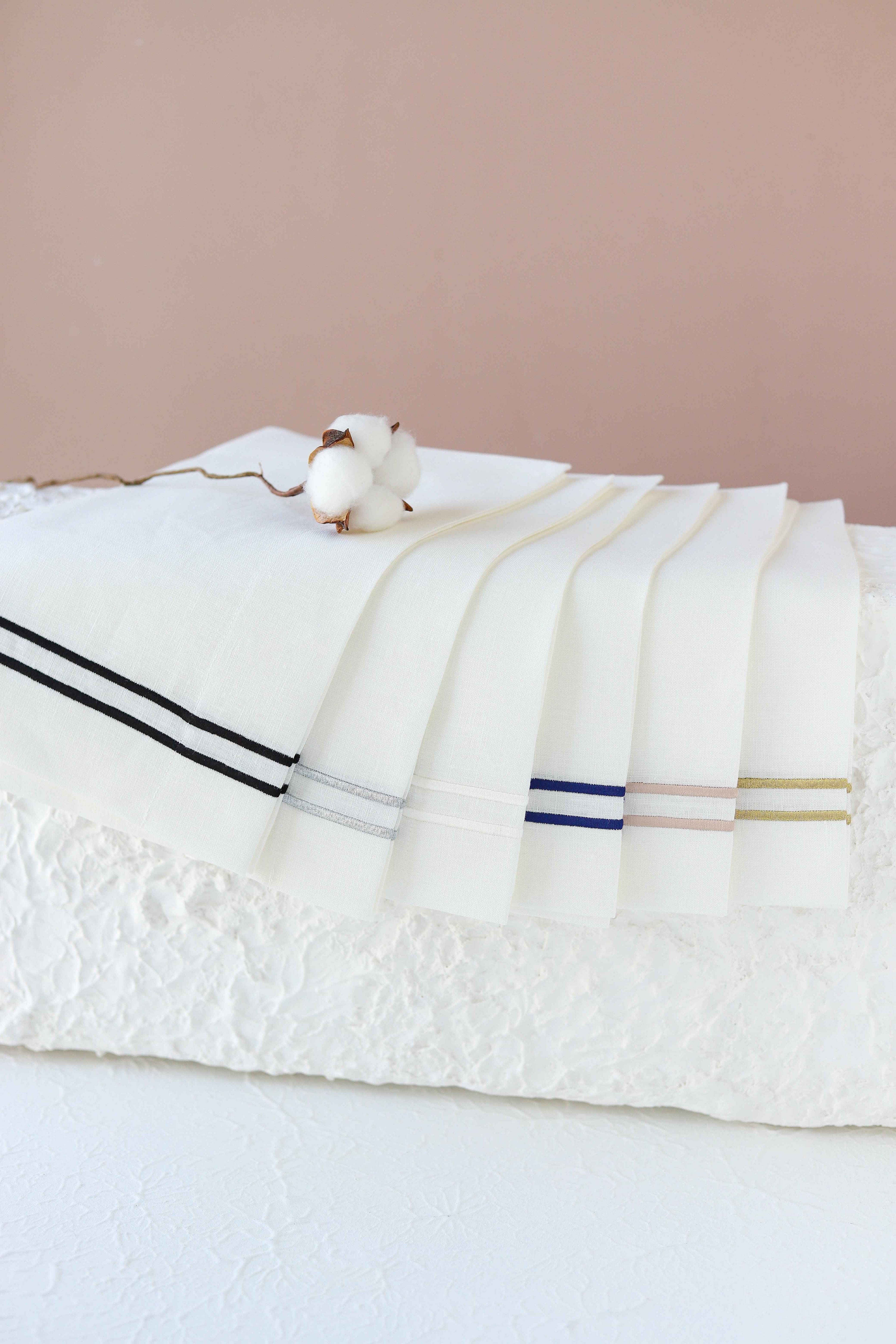 Organic Pure Linen Hand Towel Set of 4