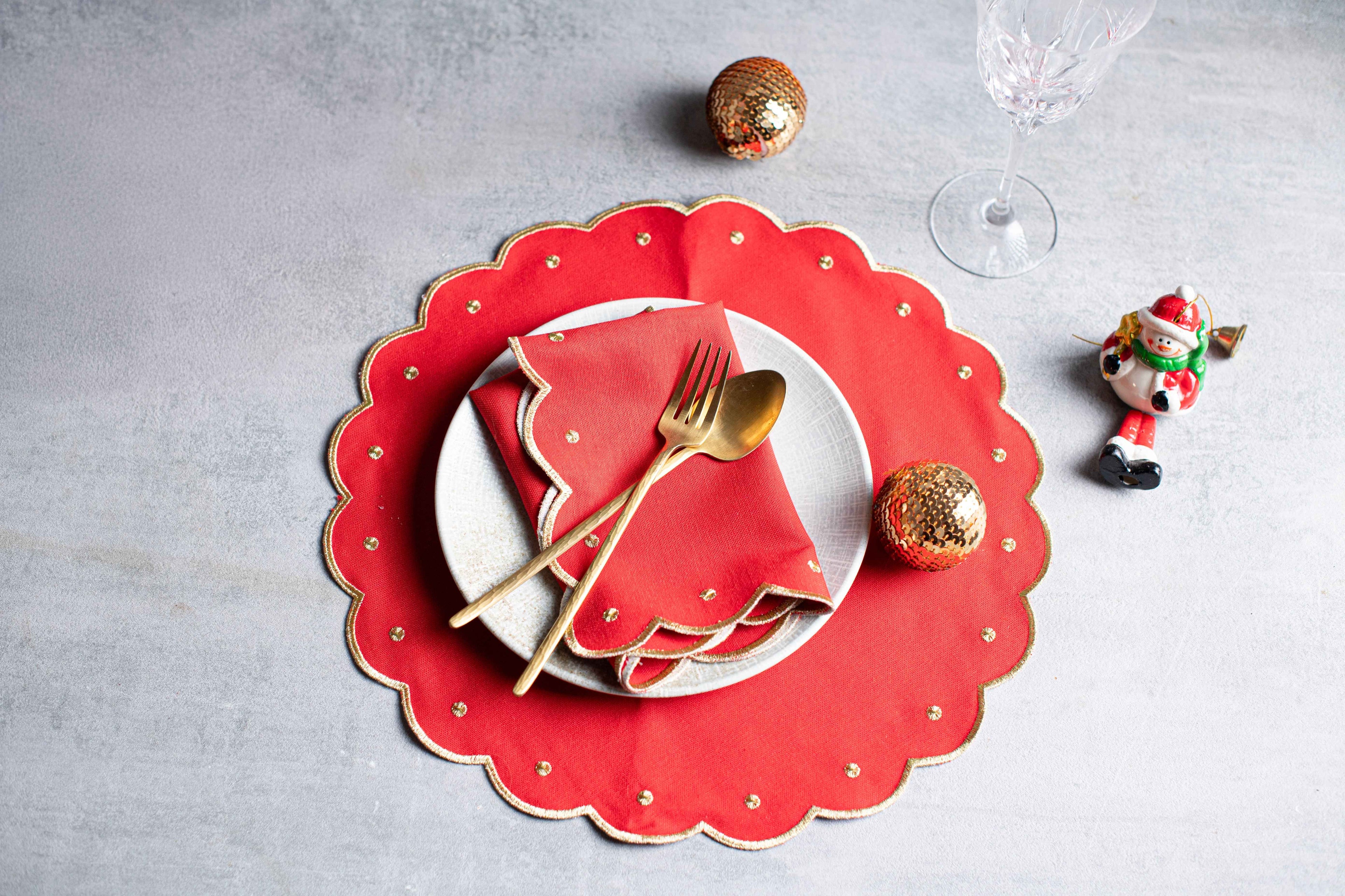 Red Harmony Placemat and Napkin