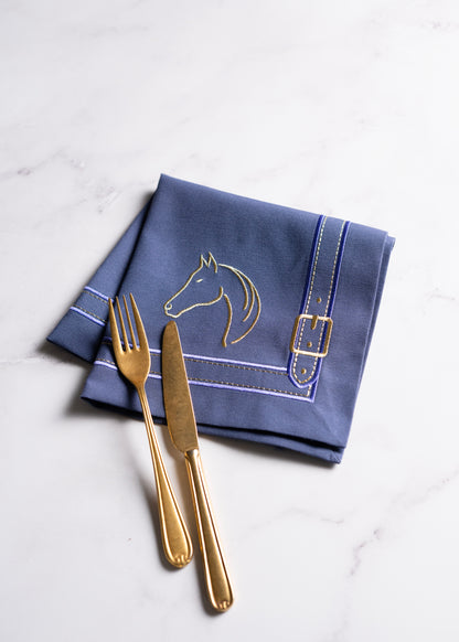 Cheval d'Or Navy Napkin Set of 2
