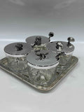 Silver Plated Set of Jam and Honey Bowl
