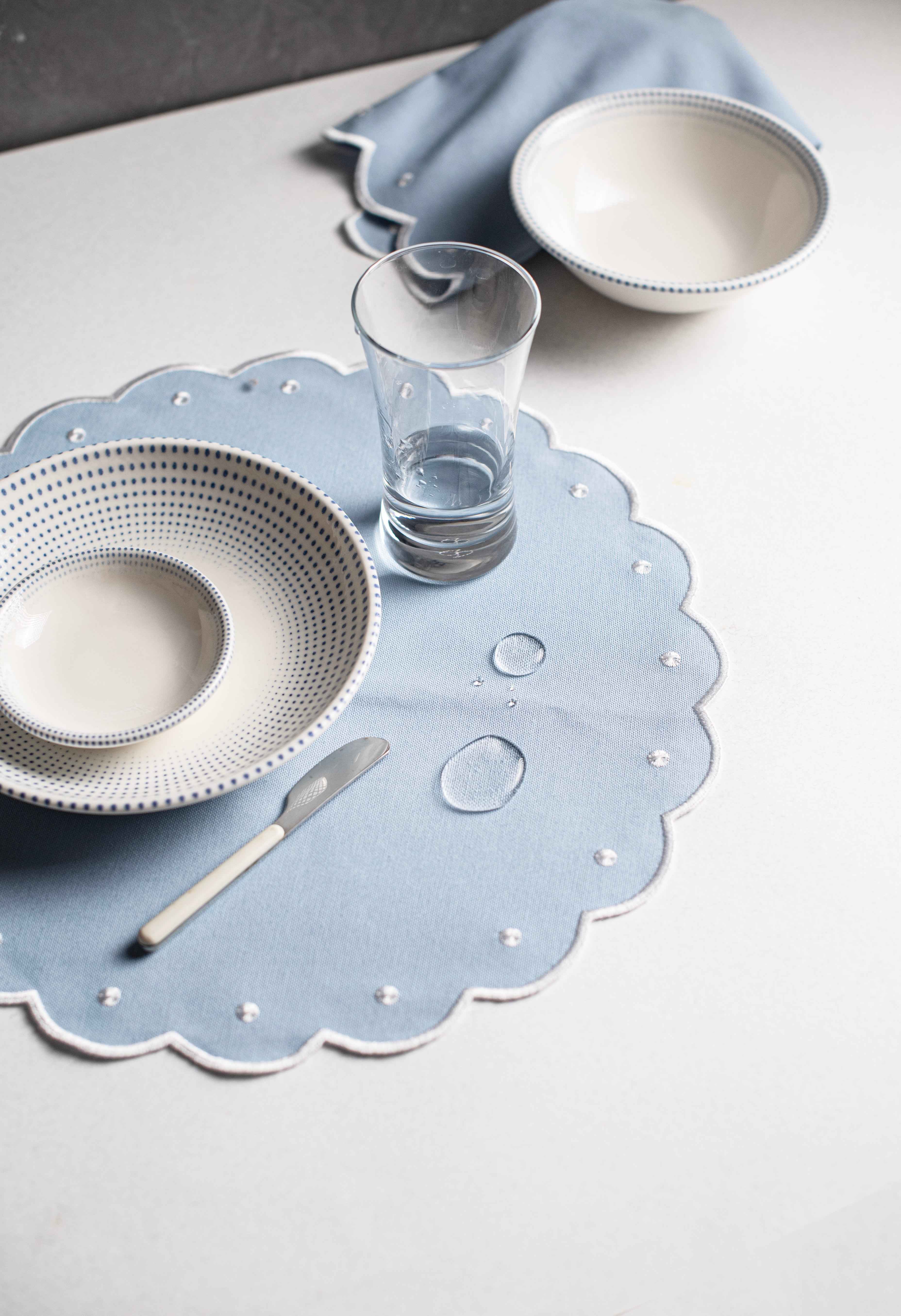 Blue Harmony Placemat and Napkin
