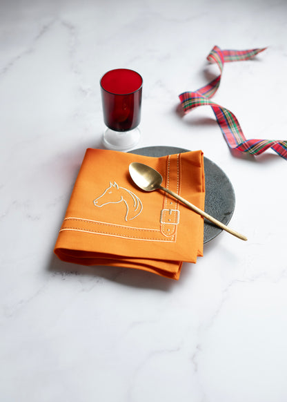 Cheval d'Or Orange Napkin Set of 2