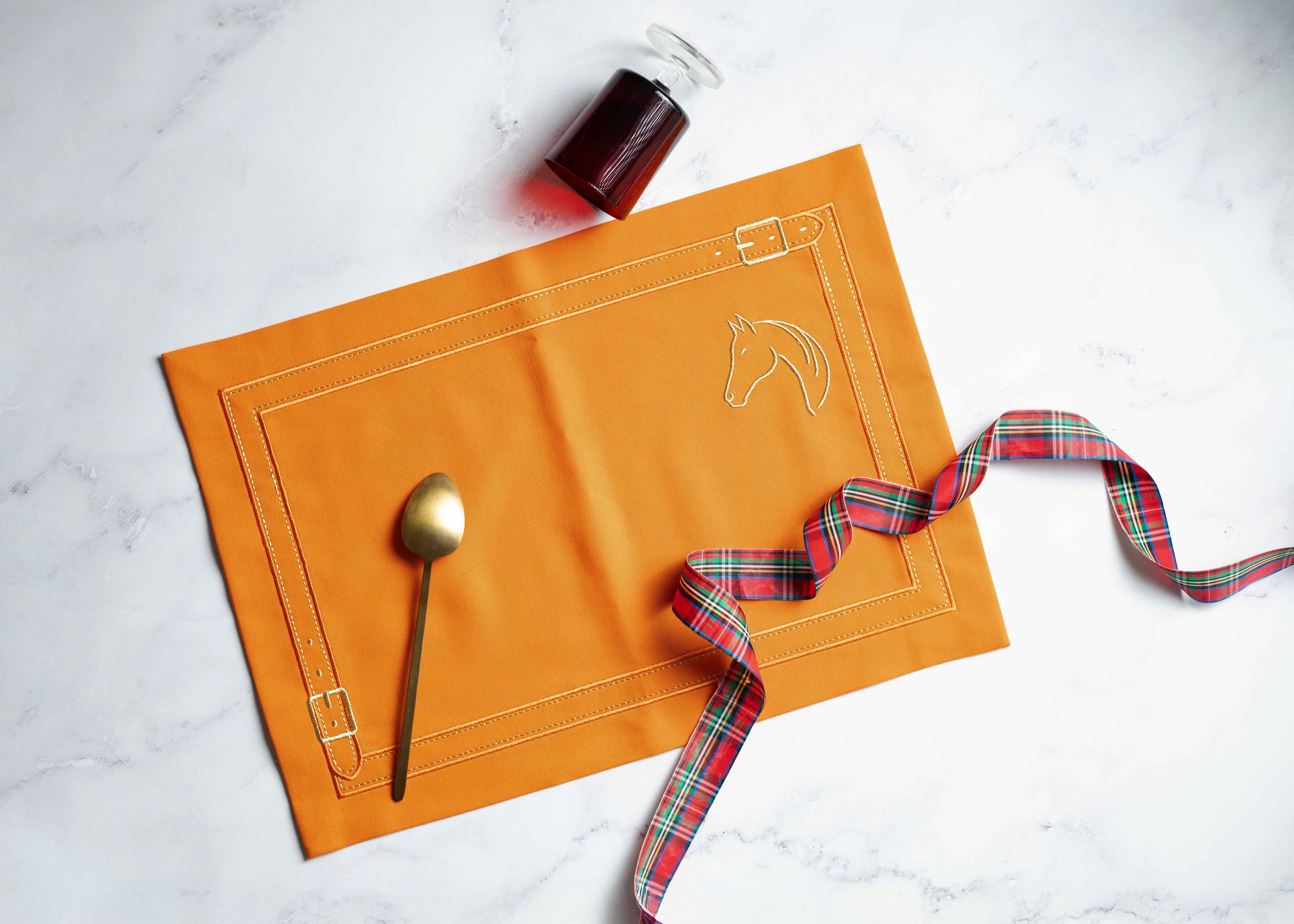 Cheval d'Or Orange Placemat Set of 2