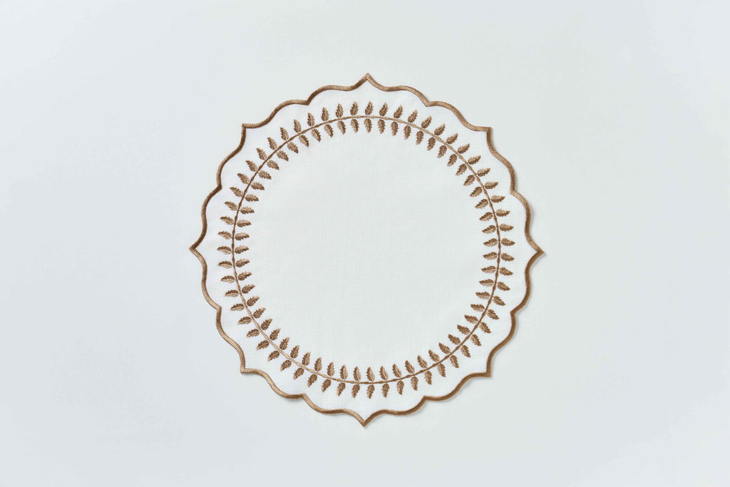 Leaf Brown Round Placemat