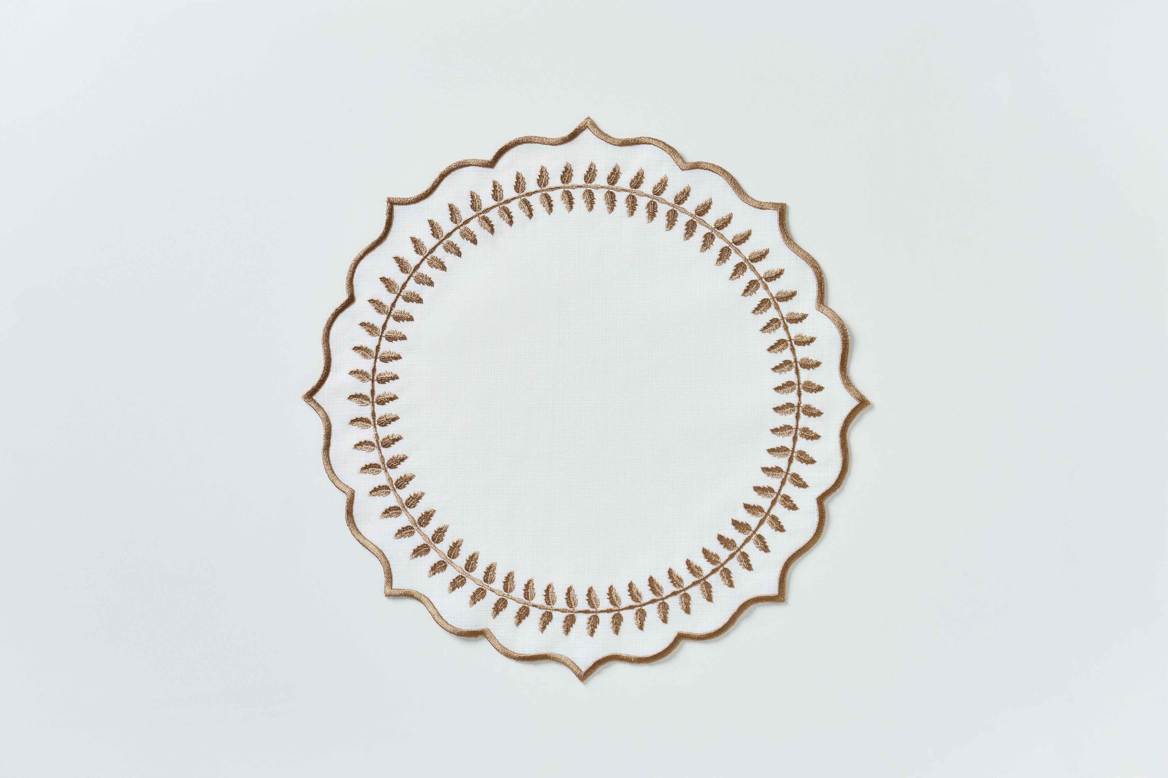 Leaf Brown Round Placemat