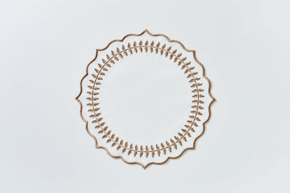 Leaf Brown Round Placemat
