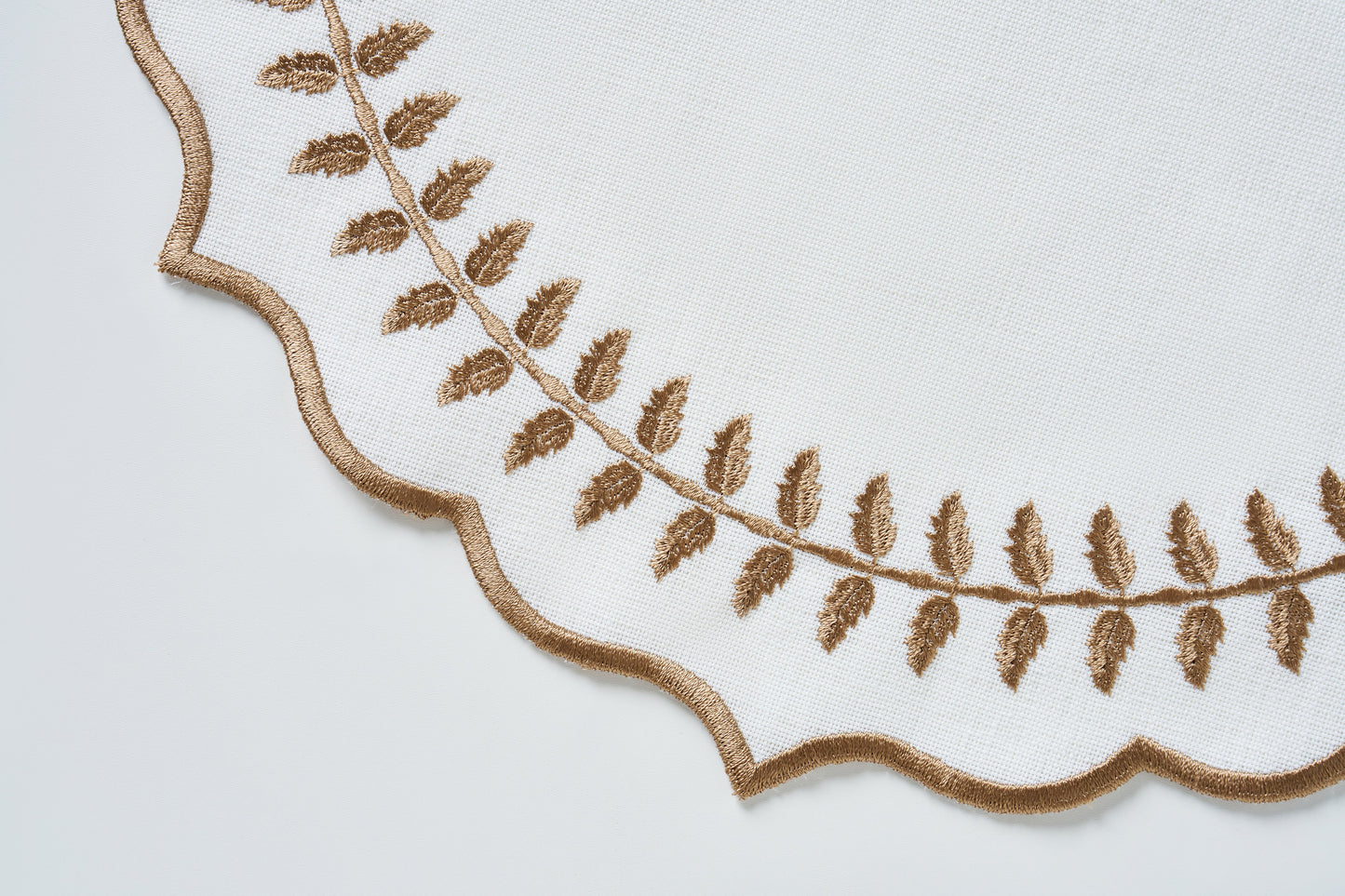 Leaf Brown Round Placemat