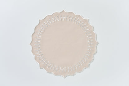 Leaf Beige Round Placemat - LEA Home Stories International