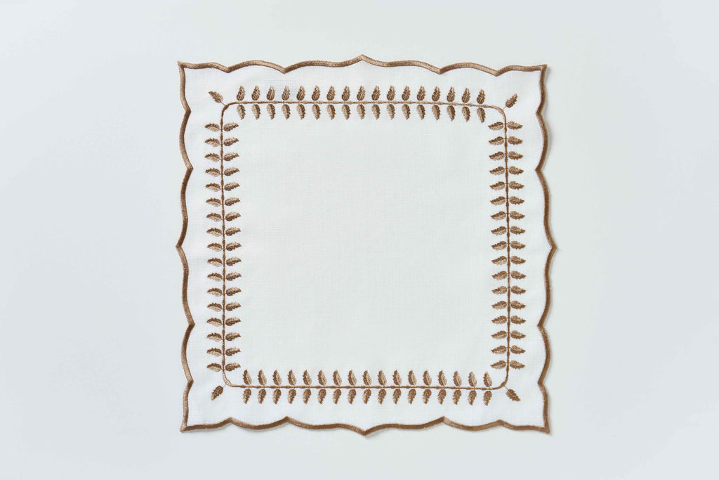 Leaf Brown Square Napkin