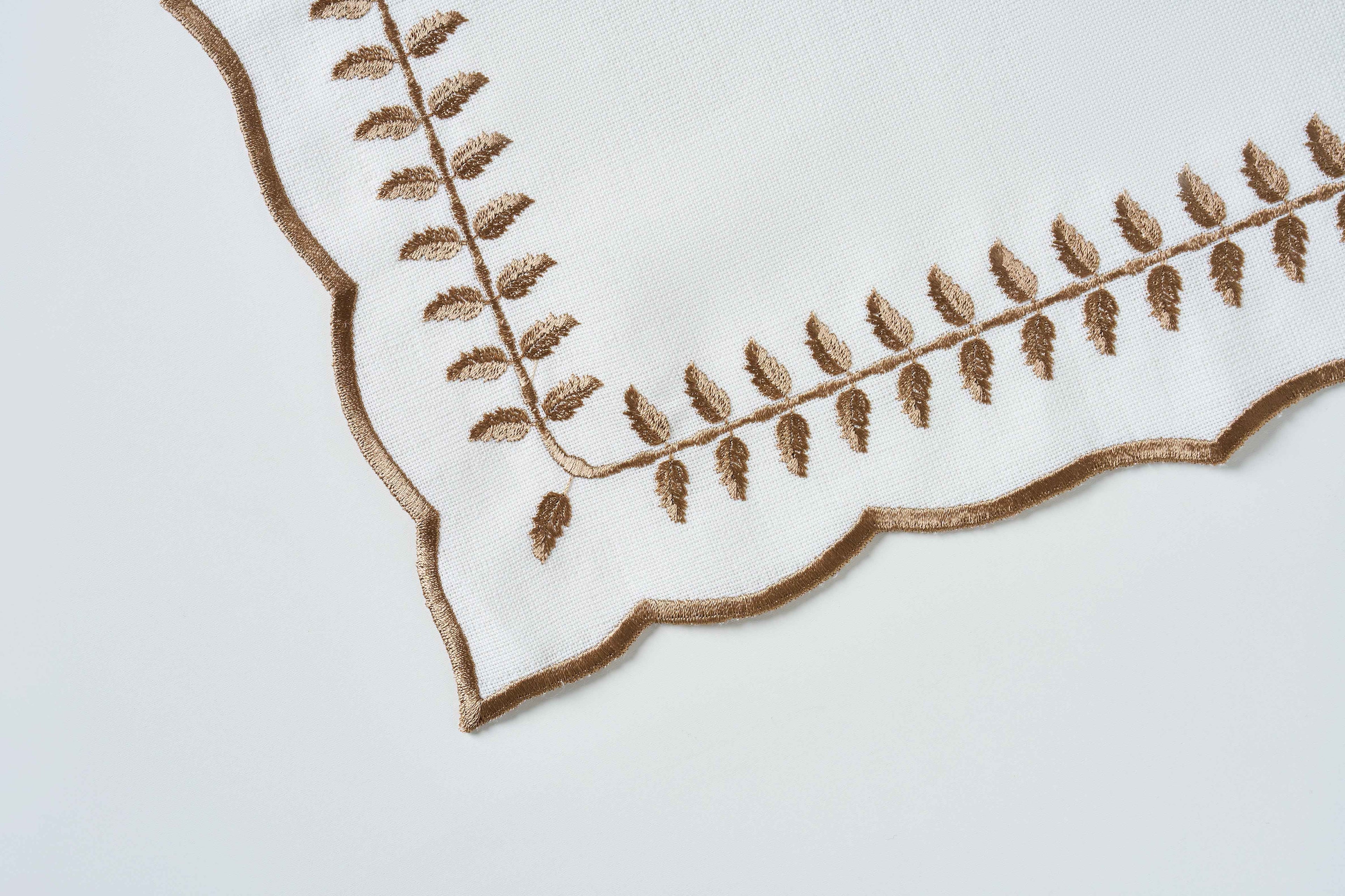 Leaf Brown Square Napkin