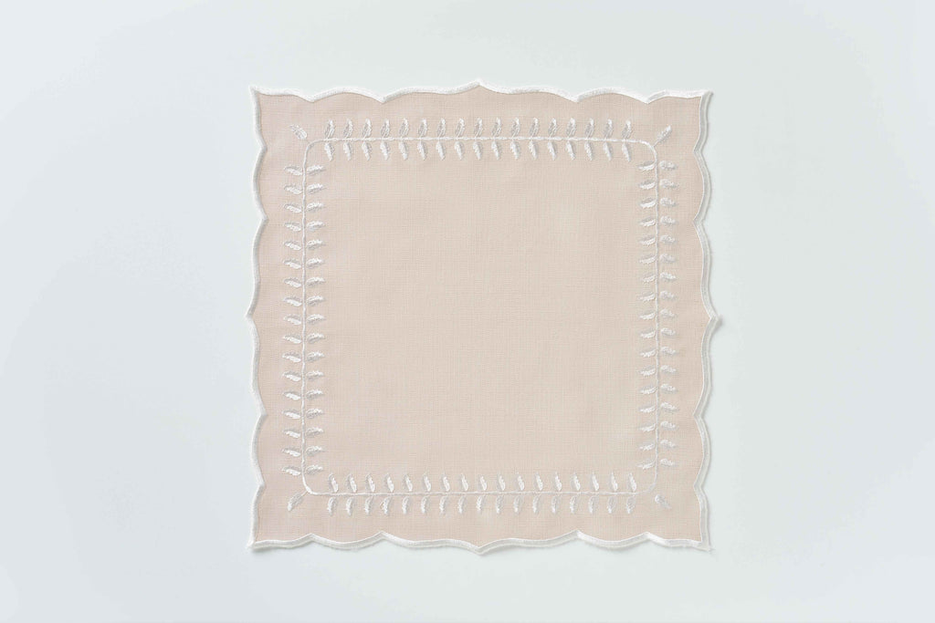 Leaf Beige Square Napkin