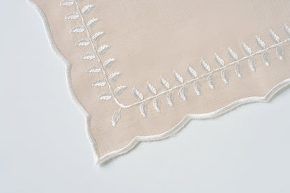 Leaf Beige Square Napkin
