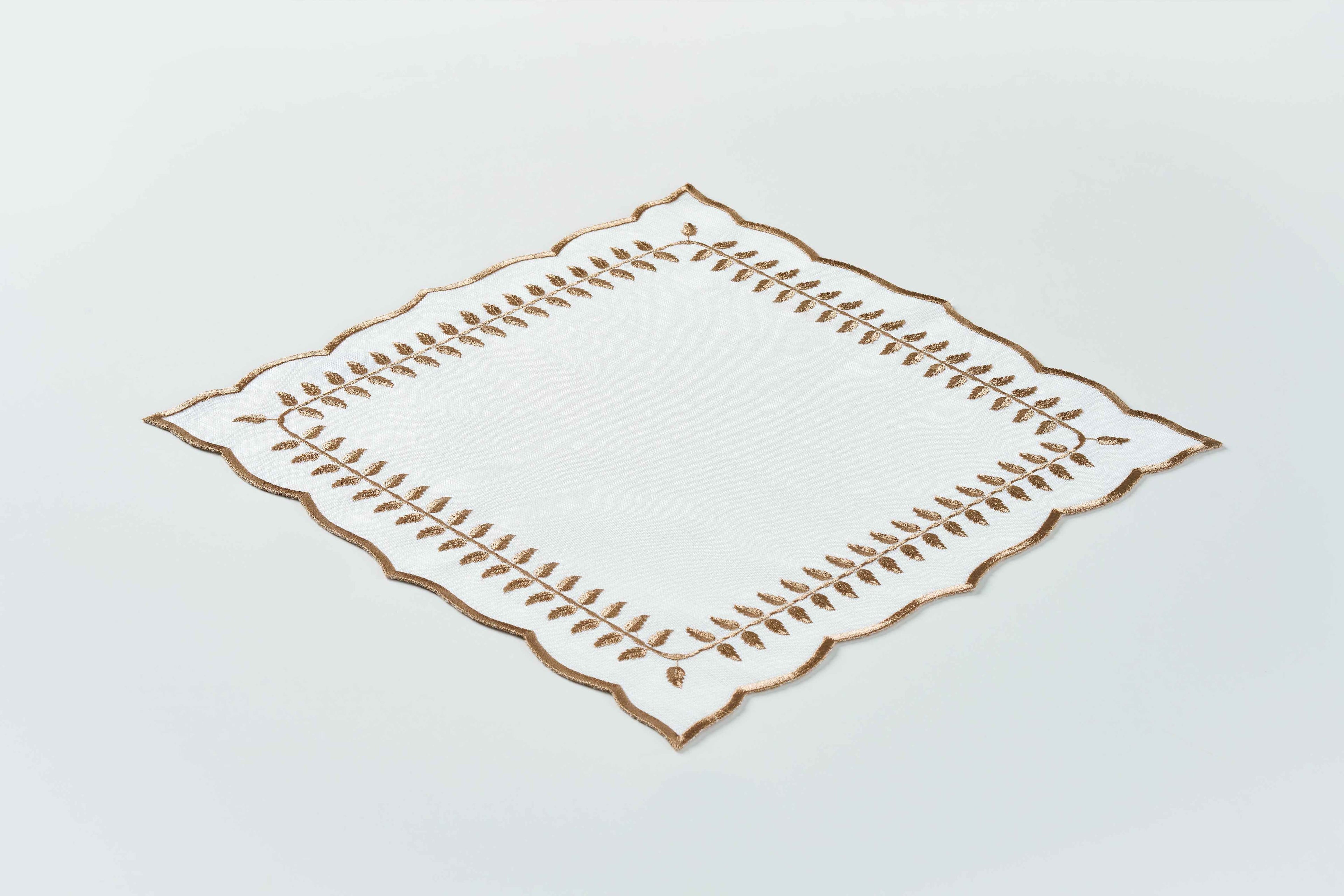Leaf Brown Square Napkin